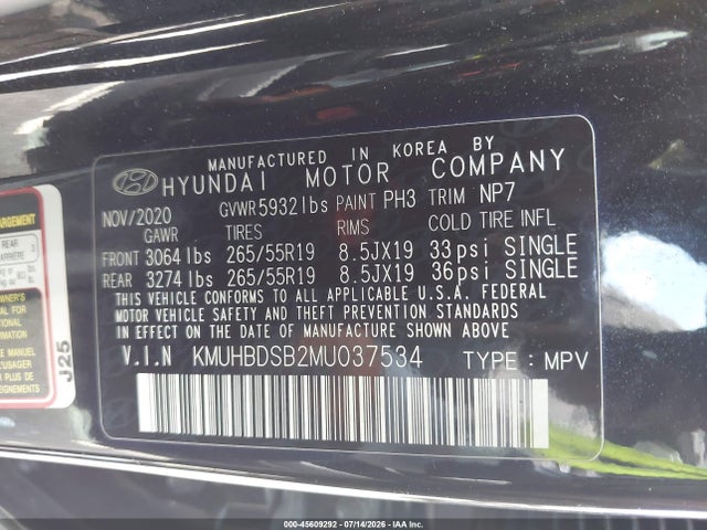 Продажа на аукционе авто 2021 Genesis Gv80 2.5t Awd, vin: KMUHBDSB2MU037534, номер лота: 45609292