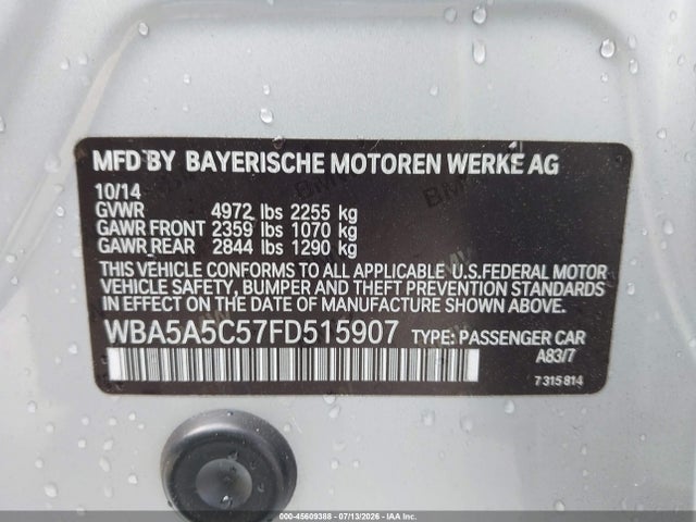 BMW 528I 2015 WBA5A5C57FD515907 Image 9