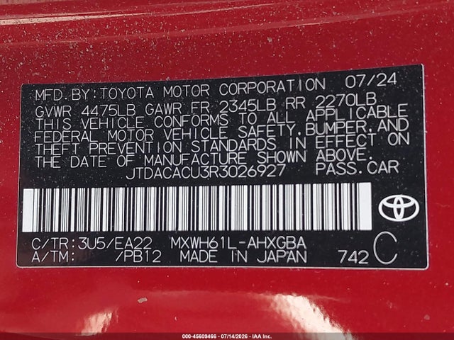 JTDACACU3R3026927 Toyota Prius Prime Xse
