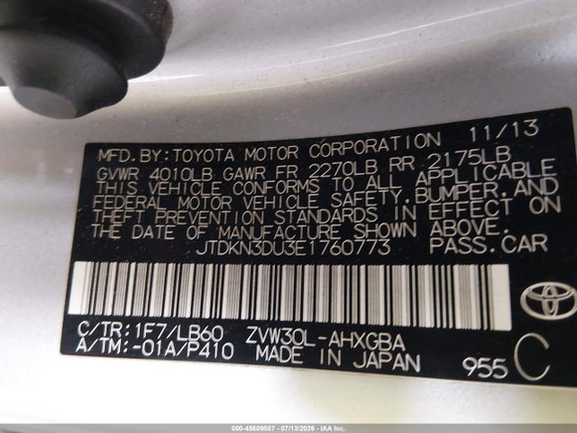 Toyota Prius Four 2014 JTDKN3DU3E1760773 Image 9