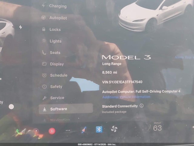 Aukcja sprzedaży 2026 Tesla Model 3 Premium Rear-wheel Drive/rear-wheel Drive, vin: 5YJ3E1EA3TF147540, numer aukcji: 45609682