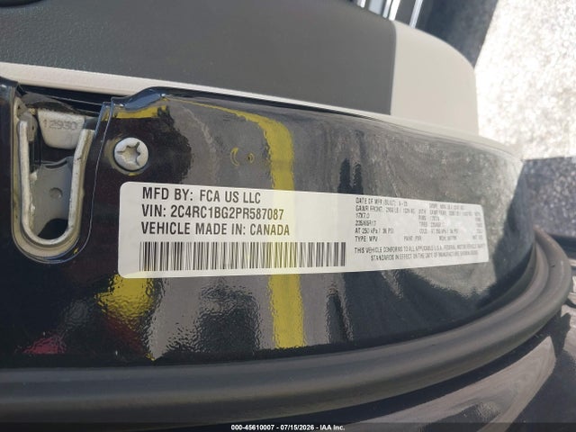 Продажа на аукционе авто 2023 Chrysler Pacifica Touring L, vin: 2C4RC1BG2PR587087, номер лота: 45610007