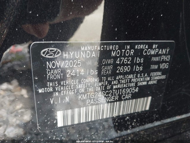 Продаж на аукціоні авто 2026 Genesis G70 2.5t Rwd Prestige, vin: KMTG24SC2TU169054, номер лоту: 45610029