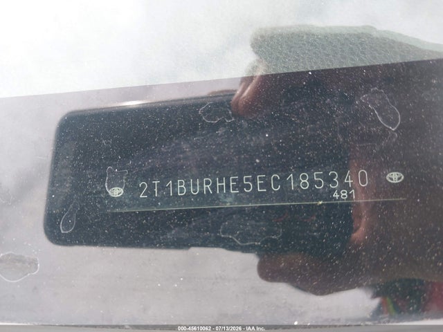 2T1BURHE5EC185340 Toyota COROLLA L