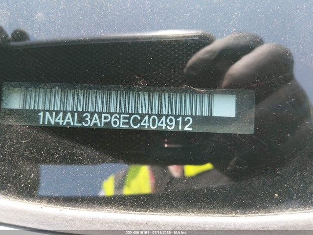 2014 Nissan Altima 2.5/2.5 S/2.5 Sl/2.5 Sv მანქანა იყიდება აუქციონზე, vin: 1N4AL3AP6EC404912, აუქციონის ნომერი: 45610101