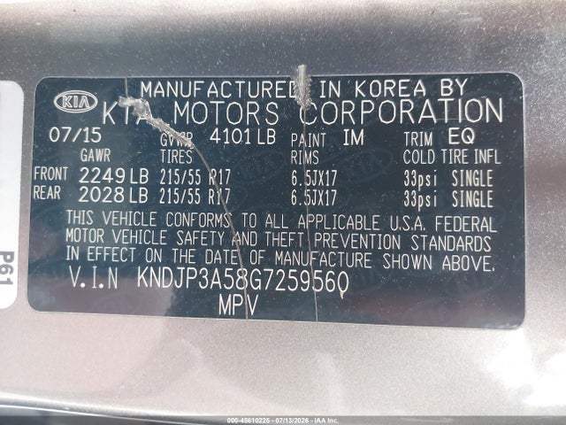 Aukcja sprzedaży 2016 Kia Soul +, vin: KNDJP3A58G7259560, numer aukcji: 45610225