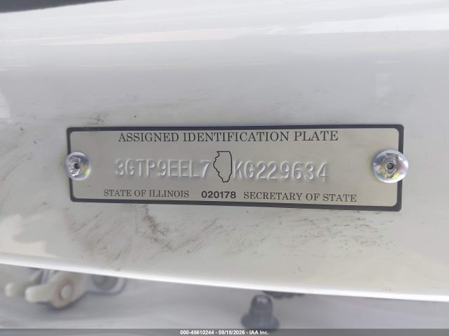 Aukcja sprzedaży 2019 Gmc Sierra 1500 At4, vin: 3GTP9EEL7KG229634, numer aukcji: 45610244