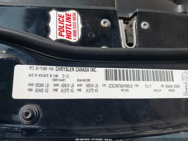 Aukcja sprzedaży 2013 Chrysler 300 S, vin: 2C3CCABT0DH709518, numer aukcji: 45610338