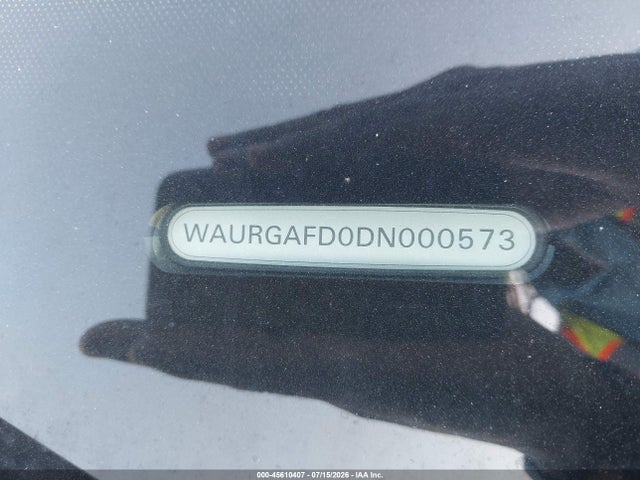 45610407 :رقم المزاد ، WAURGAFD0DN000573 vin ، 2013 Audi A8 L 3.0t مزاد بيع