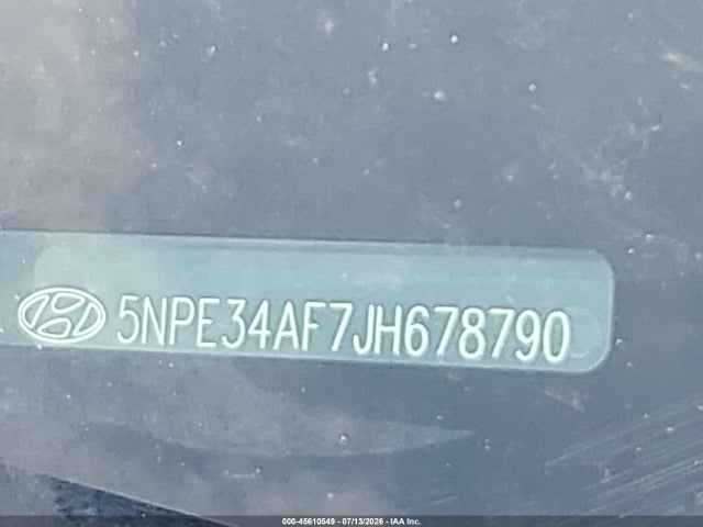45610549 :رقم المزاد ، 5NPE34AF7JH678790 vin ، 2018 Hyundai Sonata Limited مزاد بيع