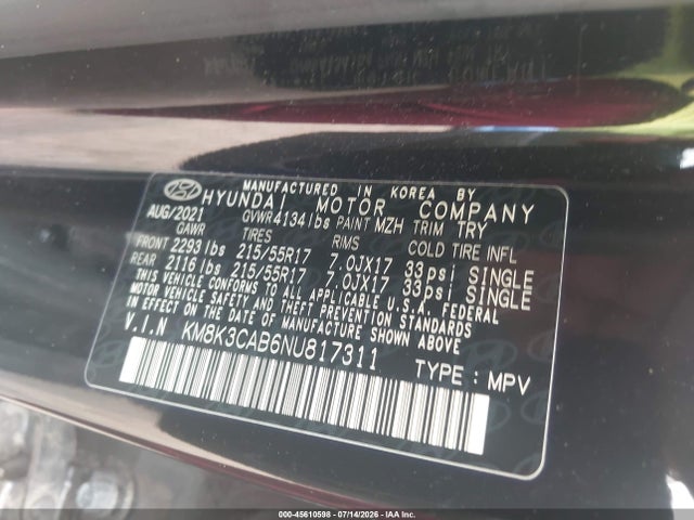 Hyundai Kona Sel 2022 KM8K3CAB6NU817311 Image 9