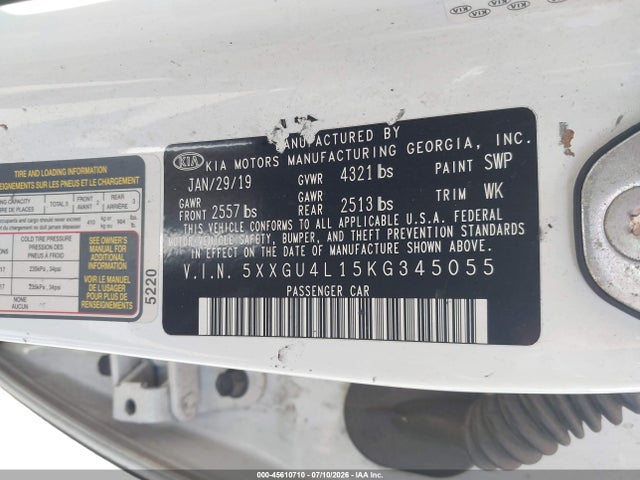 KIA OPTIMA EX 2019 5XXGU4L15KG345055 Image 9