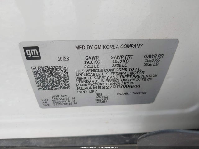 Продажа на аукционе авто 2024 Buick Encore Gx Preferred Fwd, vin: KL4AMBS27RB085644, номер лота: 45610788