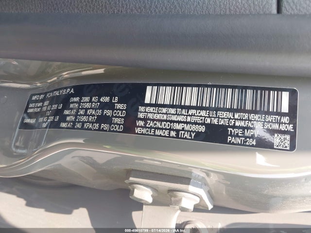 ZACNJDD18MPM08899 Jeep Renegade Limited 4x4