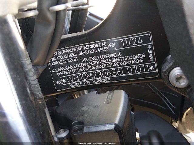 Продажа на аукционе авто 2025 Bmw R 1300 Gs, vin: WB10M2306S6L01011, номер лота: 45610872