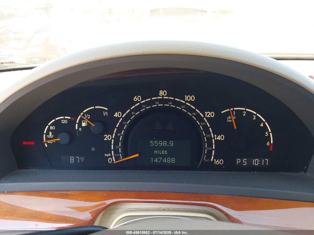 45610952 :رقم المزاد ، WDBNG70J83A347527 vin ، 2003 Mercedes-benz S 430 مزاد بيع