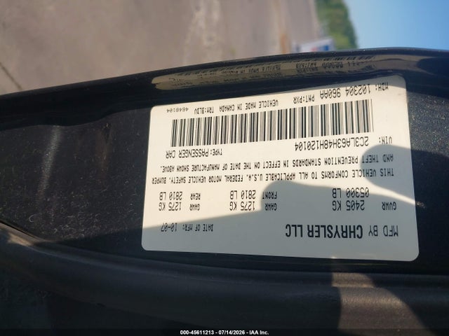 2008 Chrysler 300c Hemi მანქანა იყიდება აუქციონზე, vin: 2C3LA63H48H120104, აუქციონის ნომერი: 45611213