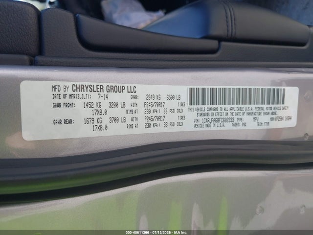 Aukcja sprzedaży 2015 Jeep Grand Cherokee Laredo, vin: 1C4RJFAG8FC602333, numer aukcji: 45611366