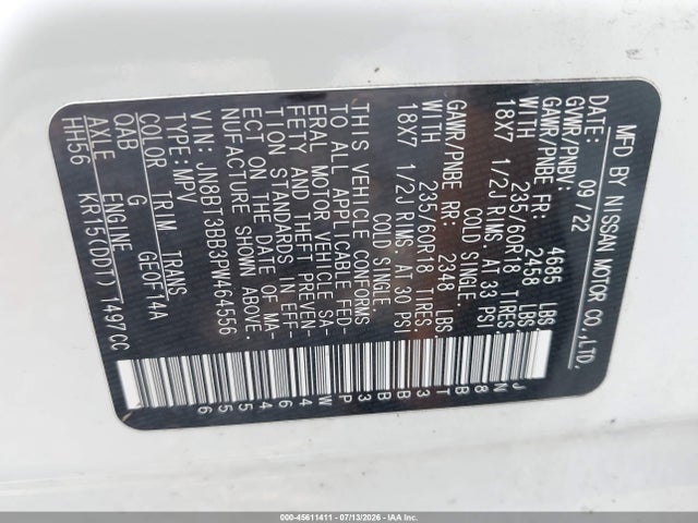 Продажа на аукционе авто 2023 Nissan Rogue Sv Intelligent Awd, vin: JN8BT3BB3PW464556, номер лота: 45611411