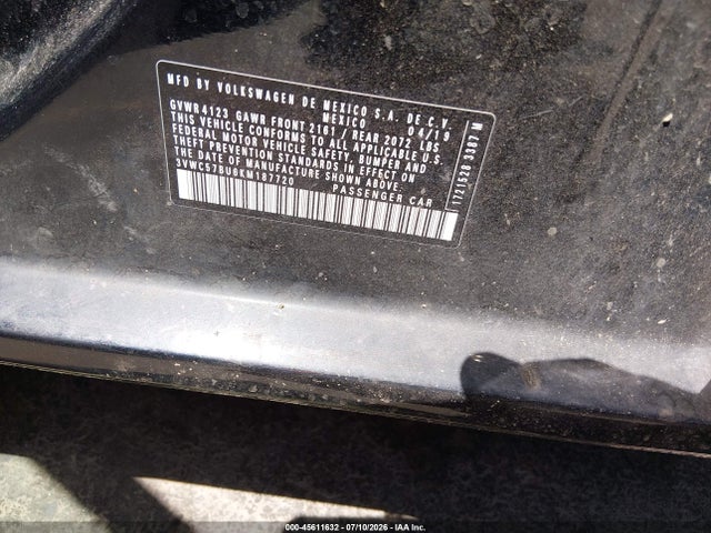 Продаж на аукціоні авто 2019 Volkswagen Jetta S/se/r-line, vin: 3VWC57BU6KM187720, номер лоту: 45611632