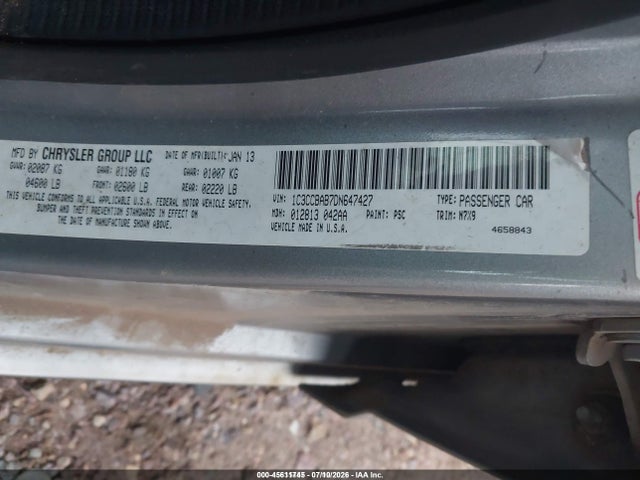 Aukcja sprzedaży 2013 Chrysler 200 Lx, vin: 1C3CCBAB7DN647427, numer aukcji: 45611745