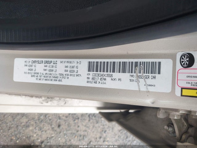 45611773 :رقم المزاد ، 1C3CCBCGXEN135526 vin ، 2014 Chrysler 200 Limited مزاد بيع