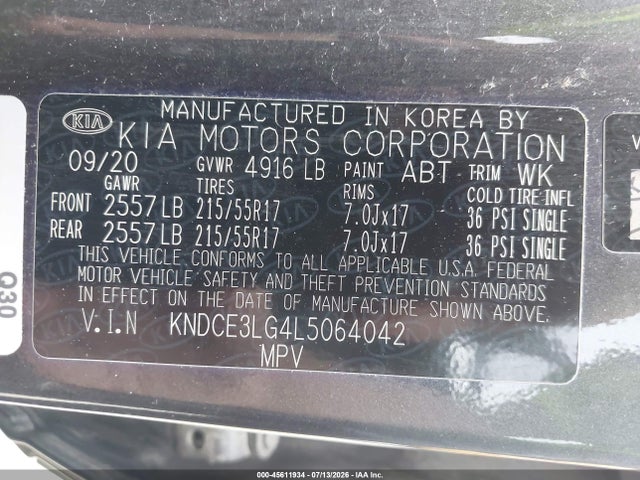 KIA Niro Ev Ex Premium 2020 KNDCE3LG4L5064042 Image 9