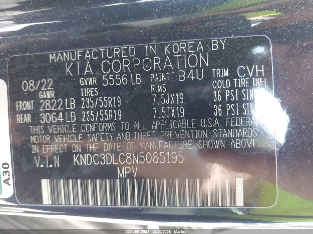 Продаж на аукціоні авто 2022 Kia Ev6 Wind, vin: KNDC3DLC8N5085195, номер лоту: 45612082