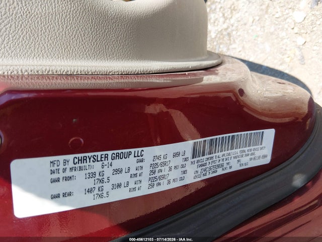 Aukcja sprzedaży 2014 Chrysler Town & Country Touring, vin: 2C4RC1BG7ER398366, numer aukcji: 45612103