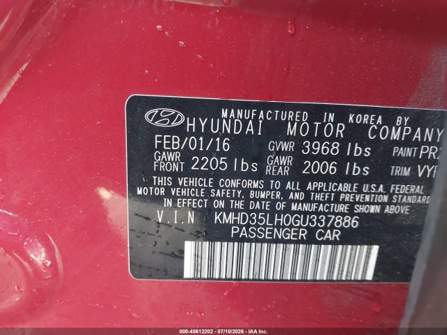 Hyundai ELANTRA GT 2016 KMHD35LH0GU337886 Image 9