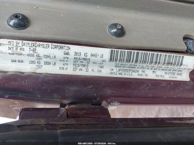 Продажа на аукционе авто 2003 Jeep Wrangler X, vin: 1J4FA39S83P304244, номер лота: 45612485