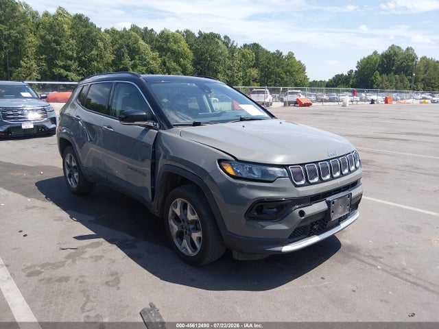 2022 Jeep Compass Limited 4x4 მანქანა იყიდება აუქციონზე, vin: 3C4NJDCB1NT113408, აუქციონის ნომერი: 45612490
