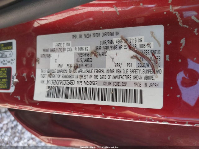 Aukcja sprzedaży 2010 Mazda Mazda5 Sport, vin: JM1CR2W36A0373450, numer aukcji: 45612663