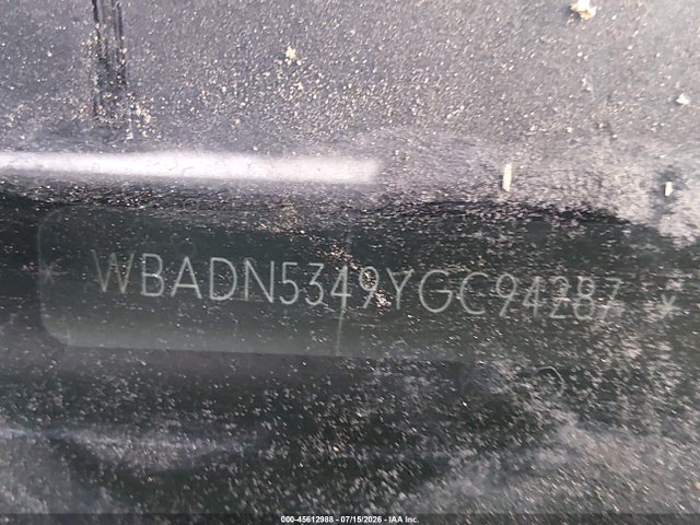 Aukcja sprzedaży 2000 Bmw 540i, vin: WBADN5349YGC94287, numer aukcji: 45612988