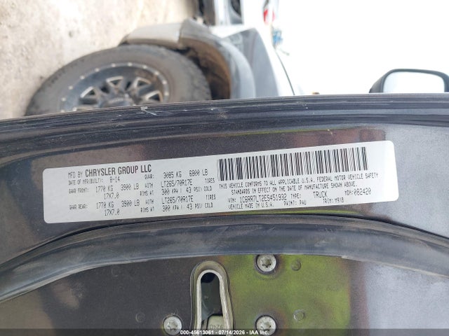 45613061 :رقم المزاد ، 1C6RR7LT2ES451932 vin ، 2014 Ram 1500 Outdoorsman مزاد بيع