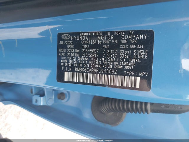 Продаж на аукціоні авто 2023 Hyundai Kona Sel, vin: KM8K6CAB8PU943082, номер лоту: 45613082