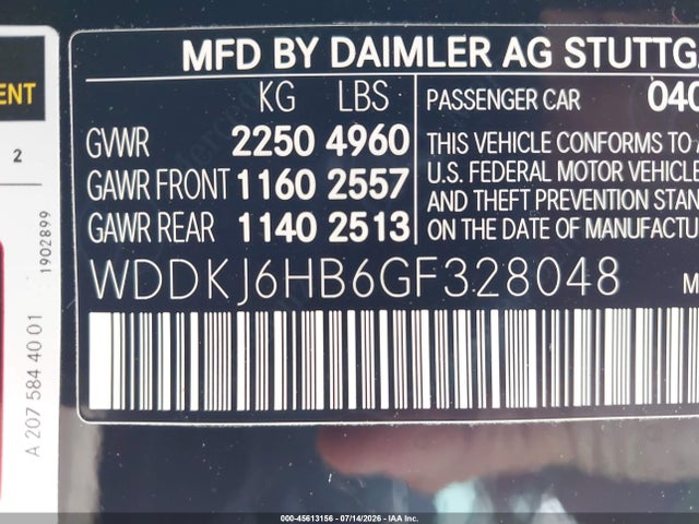 Продажа на аукционе авто 2016 Mercedes-benz E 400 4matic, vin: WDDKJ6HB6GF328048, номер лота: 45613156