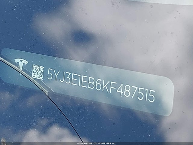 Aukcja sprzedaży 2019 Tesla Model 3 Long Range/performance, vin: 5YJ3E1EB6KF487515, numer aukcji: 45613269