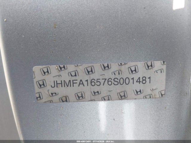 Продаж на аукціоні авто 2006 Honda Civic Lx, vin: JHMFA16576S001481, номер лоту: 45613491