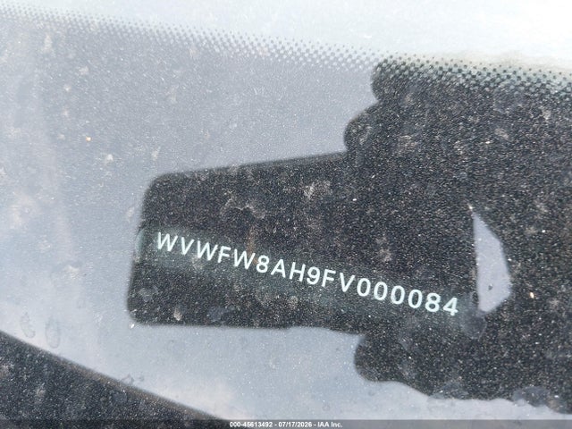 Aukcja sprzedaży 2015 Volkswagen Eos Final Edition, vin: WVWFW8AH9FV000084, numer aukcji: 45613492