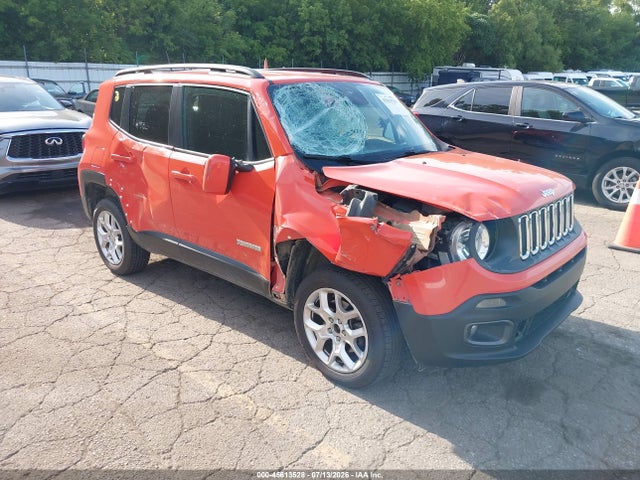 2016 Jeep Renegade Latitude მანქანა იყიდება აუქციონზე, vin: ZACCJBBT7GPD45480, აუქციონის ნომერი: 45613528