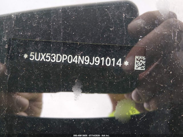 45613605 :رقم المزاد ، 5UX53DP04N9J91014 vin ، 2022 Bmw X3 Xdrive30i مزاد بيع