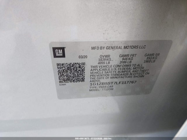 Chevrolet Malibu Fwd Ls 2020 1G1ZB5ST7LF117767 Image 9