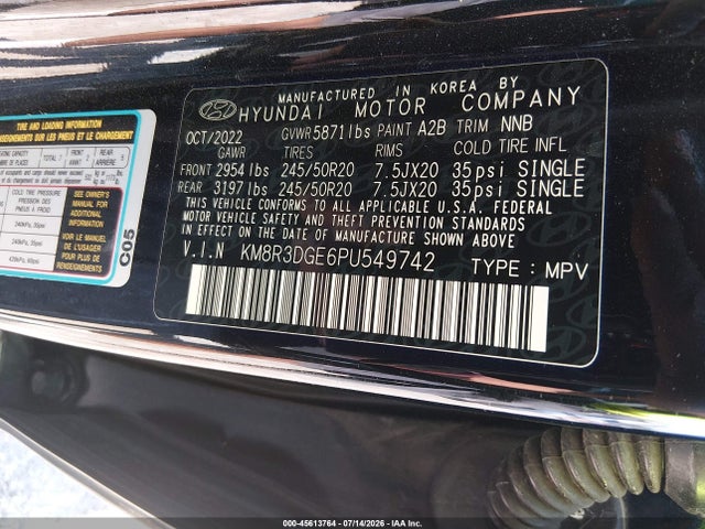 Hyundai Palisade Xrt 2023 KM8R3DGE6PU549742 Image 9