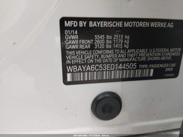 Продаж на аукціоні авто 2014 Bmw 740i, vin: WBAYA6C53ED144505, номер лоту: 45613850