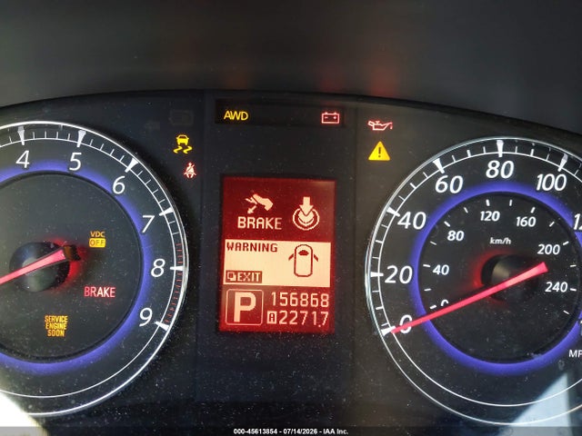 45613854 :رقم المزاد ، JN1AJ0HR7AM757981 vin ، 2010 Infiniti Ex35 Journey مزاد بيع