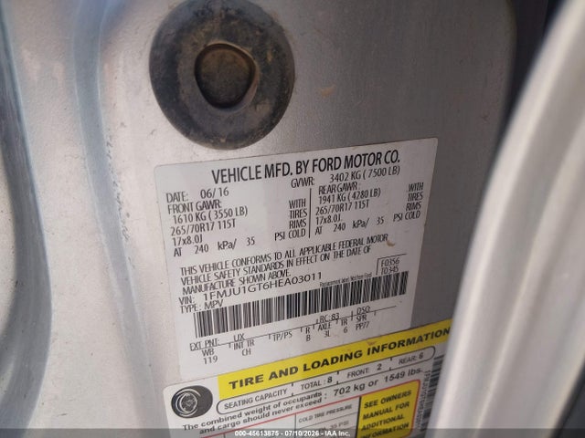 1FMJU1GT6HEA03011 Ford Expedition Xl