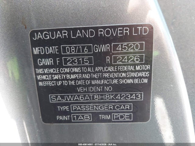 Jaguar F-type Premium 2017 SAJWA6AT8H8K42343 Image 9