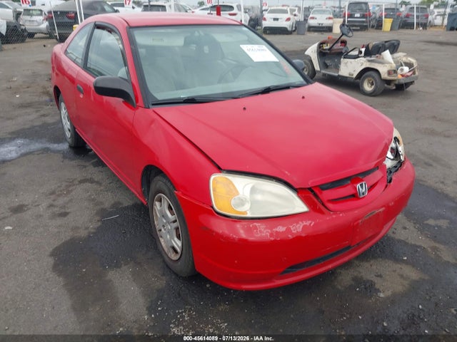 2001 Honda Civic Lx მანქანა იყიდება აუქციონზე, vin: 1HGEM225X1L073134, აუქციონის ნომერი: 45614089