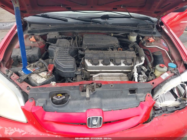 2001 Honda Civic Lx მანქანა იყიდება აუქციონზე, vin: 1HGEM225X1L073134, აუქციონის ნომერი: 45614089